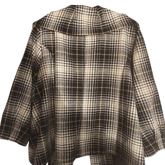 MOSSIMO PLAID PEACOAT W/SHAWL TYPE COLLAR-SIZE: 28/30W-LIKE NEW - Picture 2 of 7